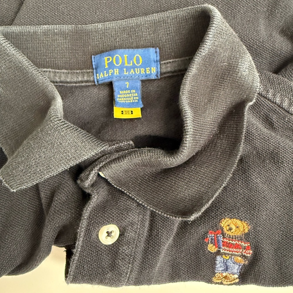 Polo by Ralph Lauren Kids Navy Long Sleeve Polo - Picture 2 of 4